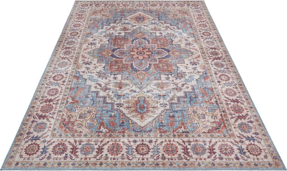 Dywan klasyczny orientalny Asmar cyjan niebieski 120 cm x 160 cm