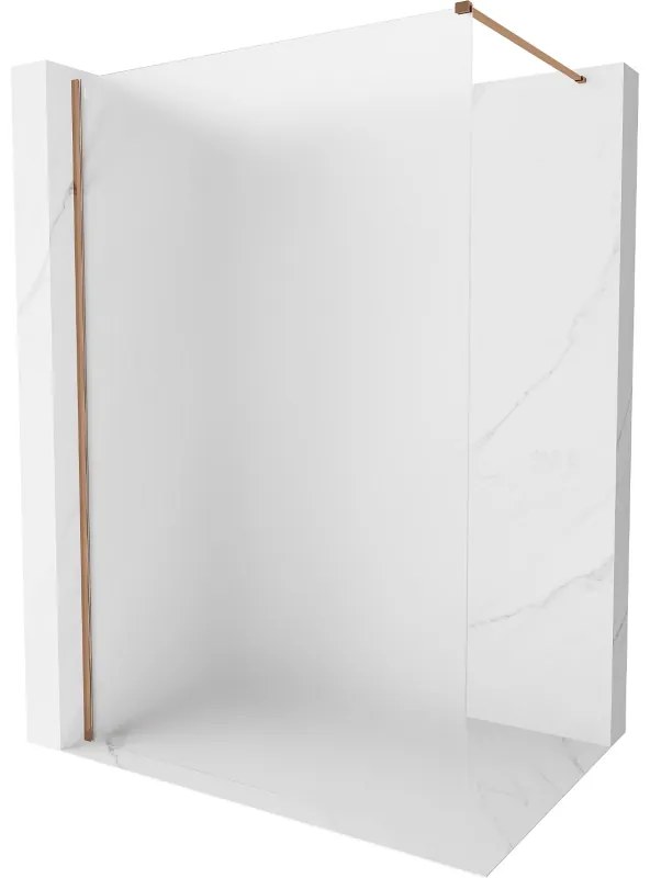 Mexen Kioto-X ścianka prysznicowa Walk-in 90 x 200 cm, szron 10 mm, różowe złoto - 800-090-101-60-30-X
