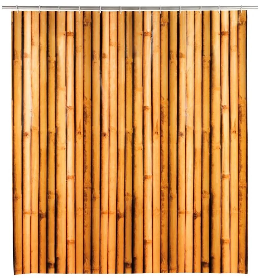 WENKO 25233100 - Zasłona prysznicowa BAMBUSA 180x200 cm brązowa
