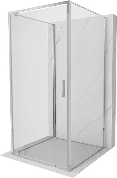 Mexen Exo-3S kabina prysznicowa 3-ścienna uchylna 90 x 90 cm, transparent, chrom - 8181-090-090-01-00-3S