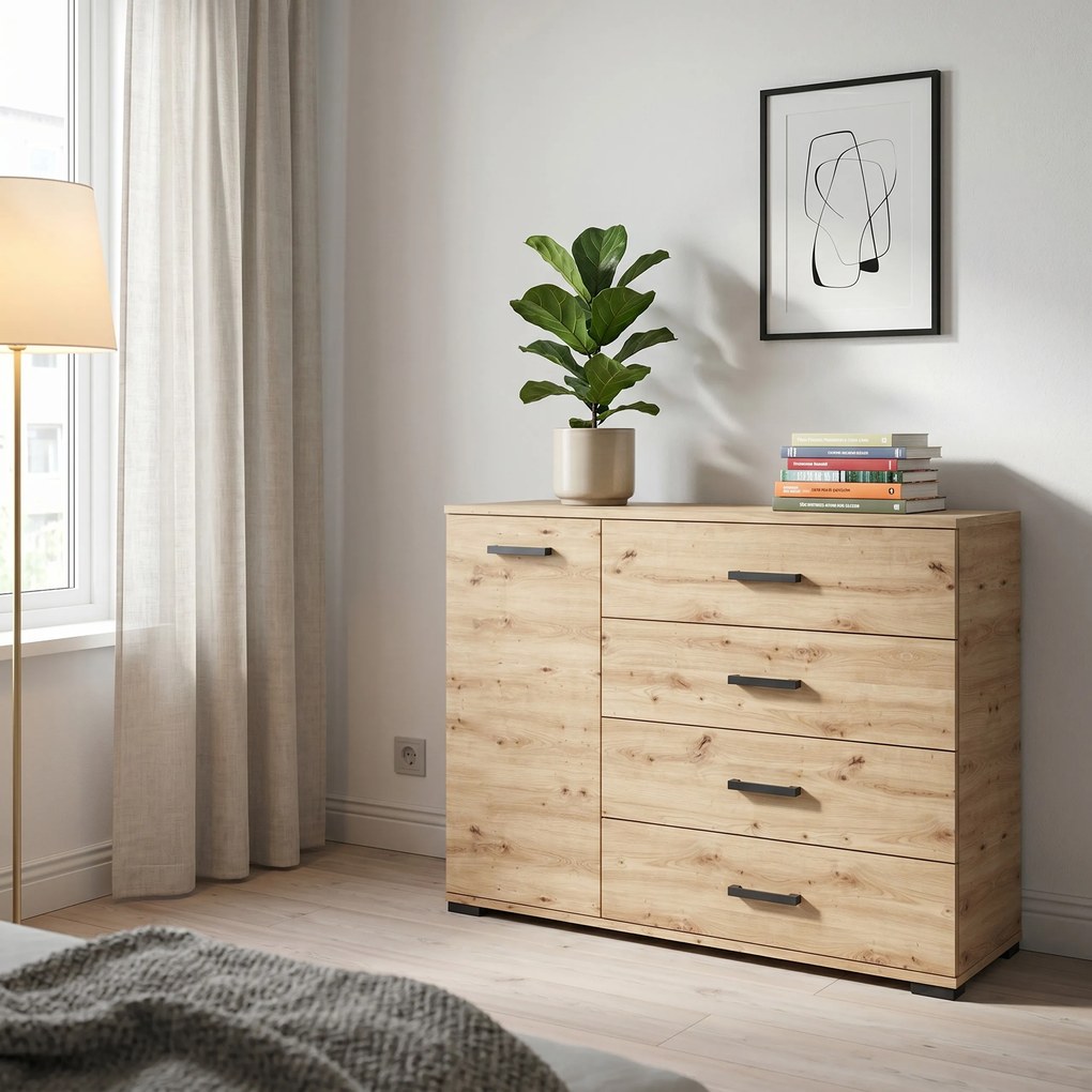 Komoda ALBANO 120 cm do Salonu Sypialni Dąb artisan