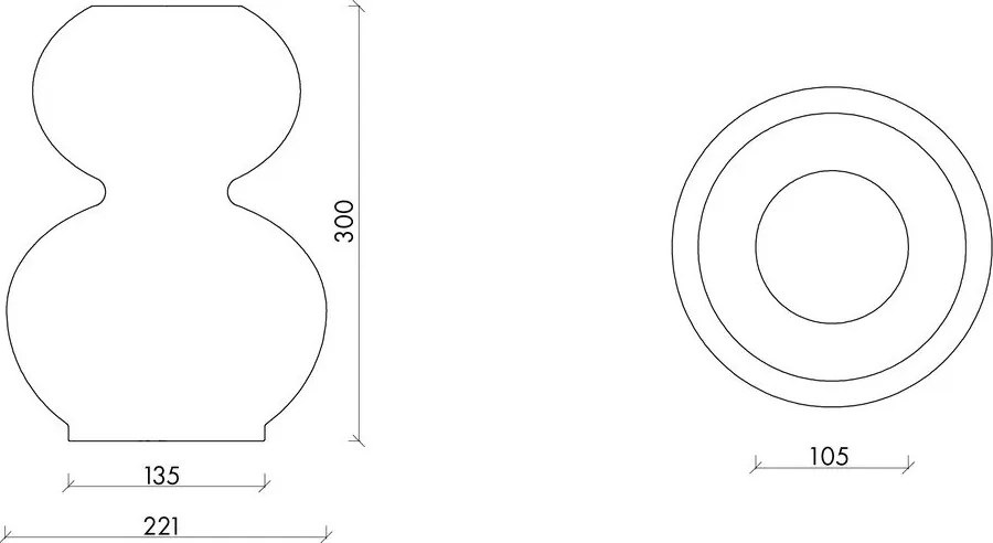 Czerwony ceramiczny wazon (wysokość 36 cm) Tuga – noo.ma