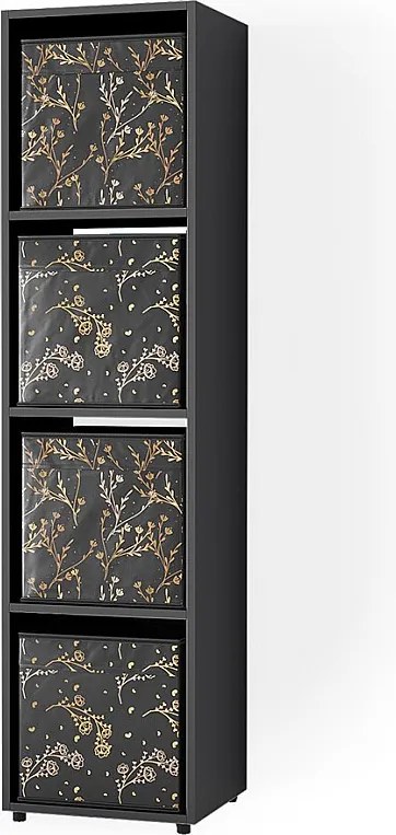 Room Divider czarny 142.5x33x36.2 ludus