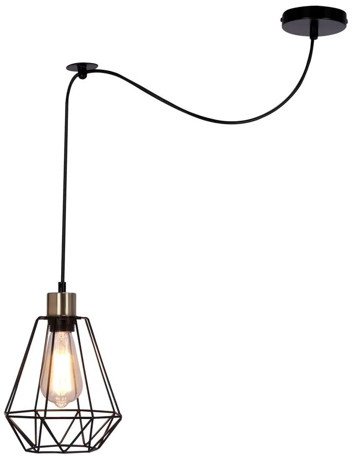 Czarna metalowa lampa wisząca 100x19 cm Primo – Candellux Lighting