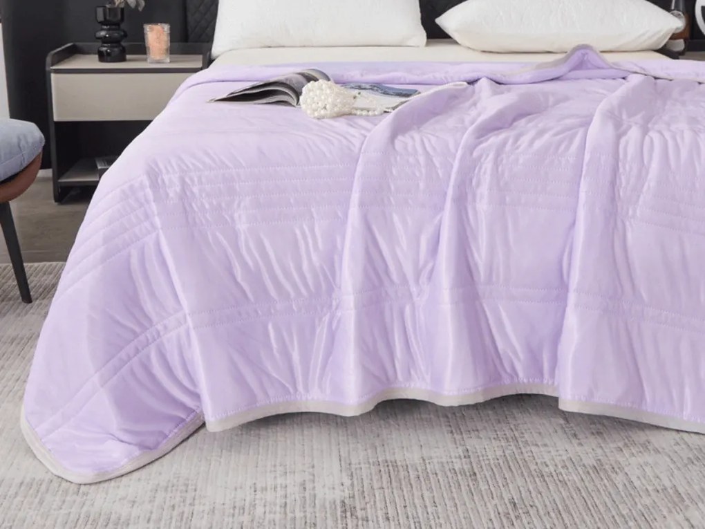 Chłodząca letnia kołdra CELIA, fioletowa Rozmiar: 200 x 220 cm
