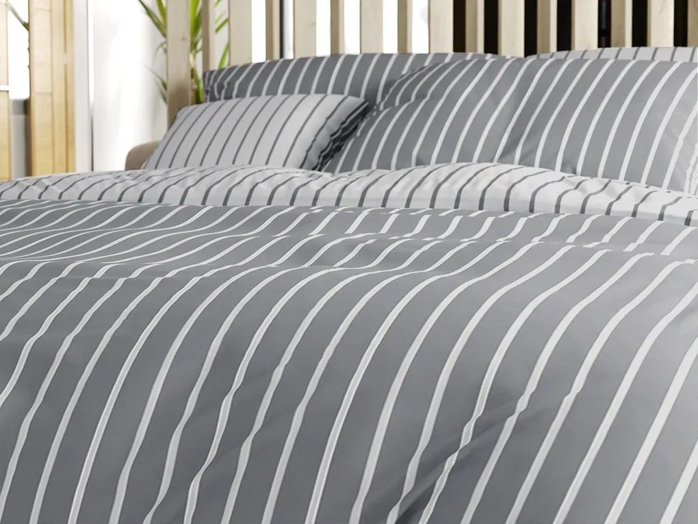 PrzytulneMieszkanie.pl PrzytulneMieszkanie.pl Pościel z bawełny Renforcé CAPRIVI szara guzik Rozmiar pościeli: 70 x 90 cm | 140 x 220 cm