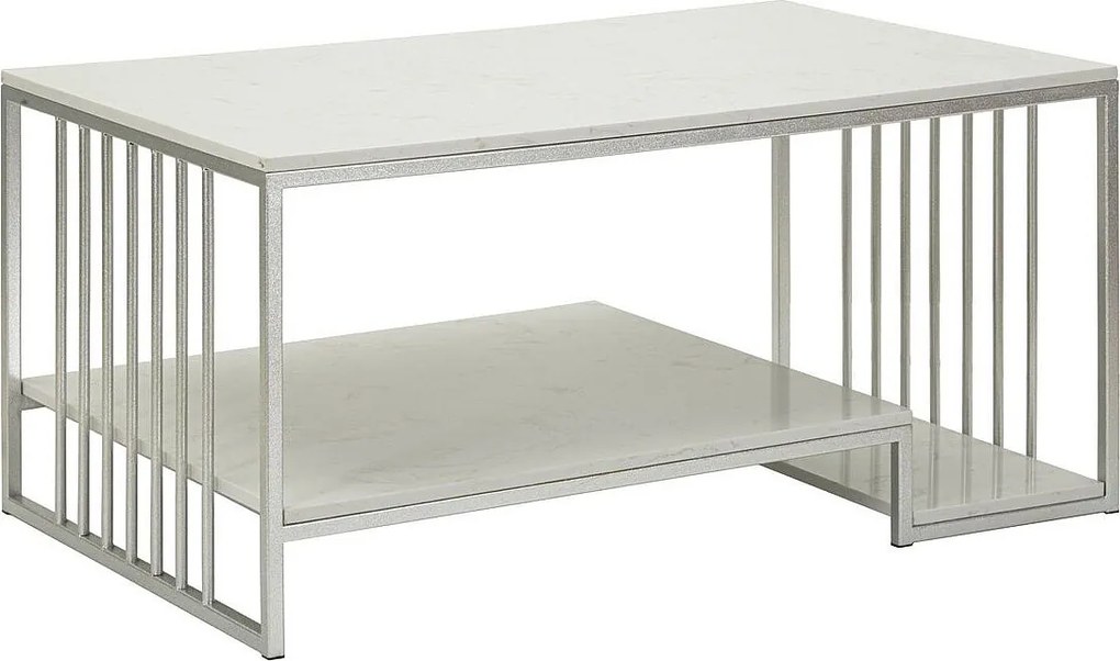 Stolik Kawowy VKH790, Srebrny, 90x45x60 cm, Kendra Home