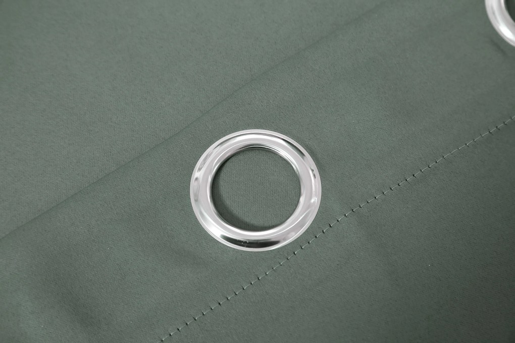 Zasłona OXFORD 140x270 cm, szarozielony Zawieszanie: Taśma z wiązaniami