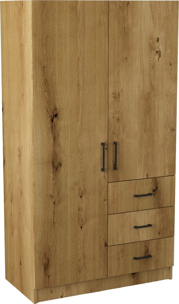 Szafa PINELLO - Dąb artisan / 3 szuflady / 96 cm