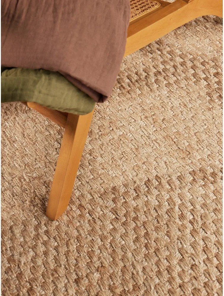 Dywan z juty dwustronny/tkany ręcznie w naturalnym kolorze 200x300 cm Fjord – Hanse Home