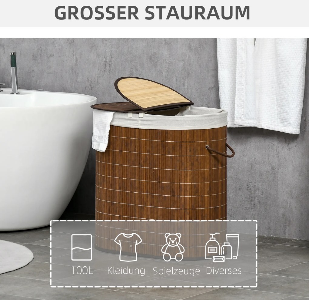 HOMCOM Kosz na pranie z pokrywą