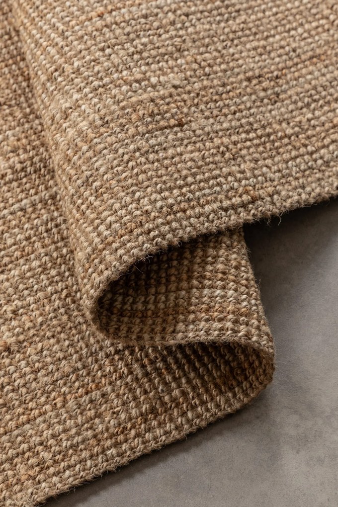 Dywan naturalny jutowy ręcznie tkany Boucle naturalnie złoty 60 cm x 90 cm