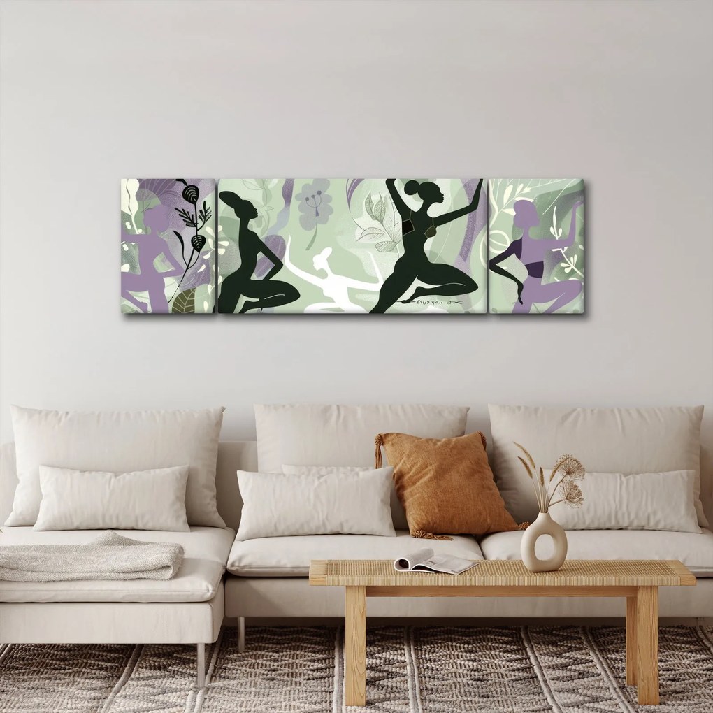 Obraz - Ilustracja przedstawiająca tancerzy (170x50 cm)