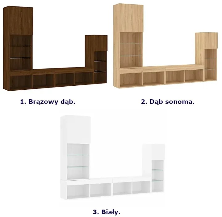 4-częściowy zestaw mebli w kolorze białym - Bisco