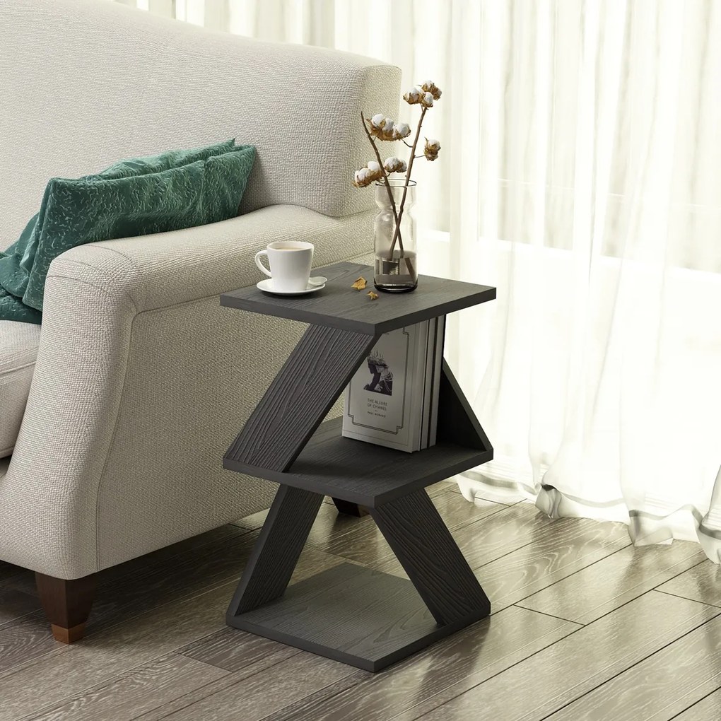 Stolik do odkładania Albeni Black Wooden