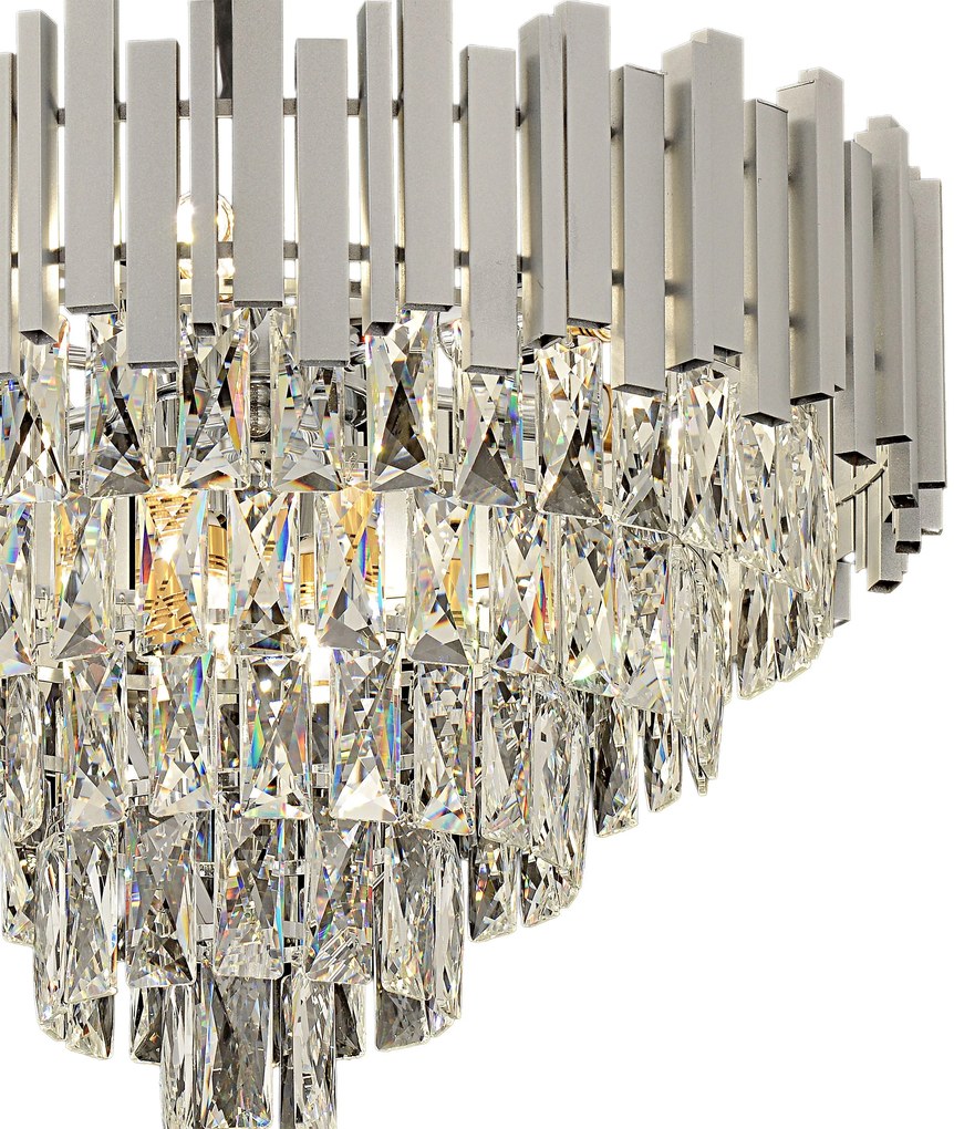 Lampa Wisząca z Kryształami G051-CP 50CM Chrom