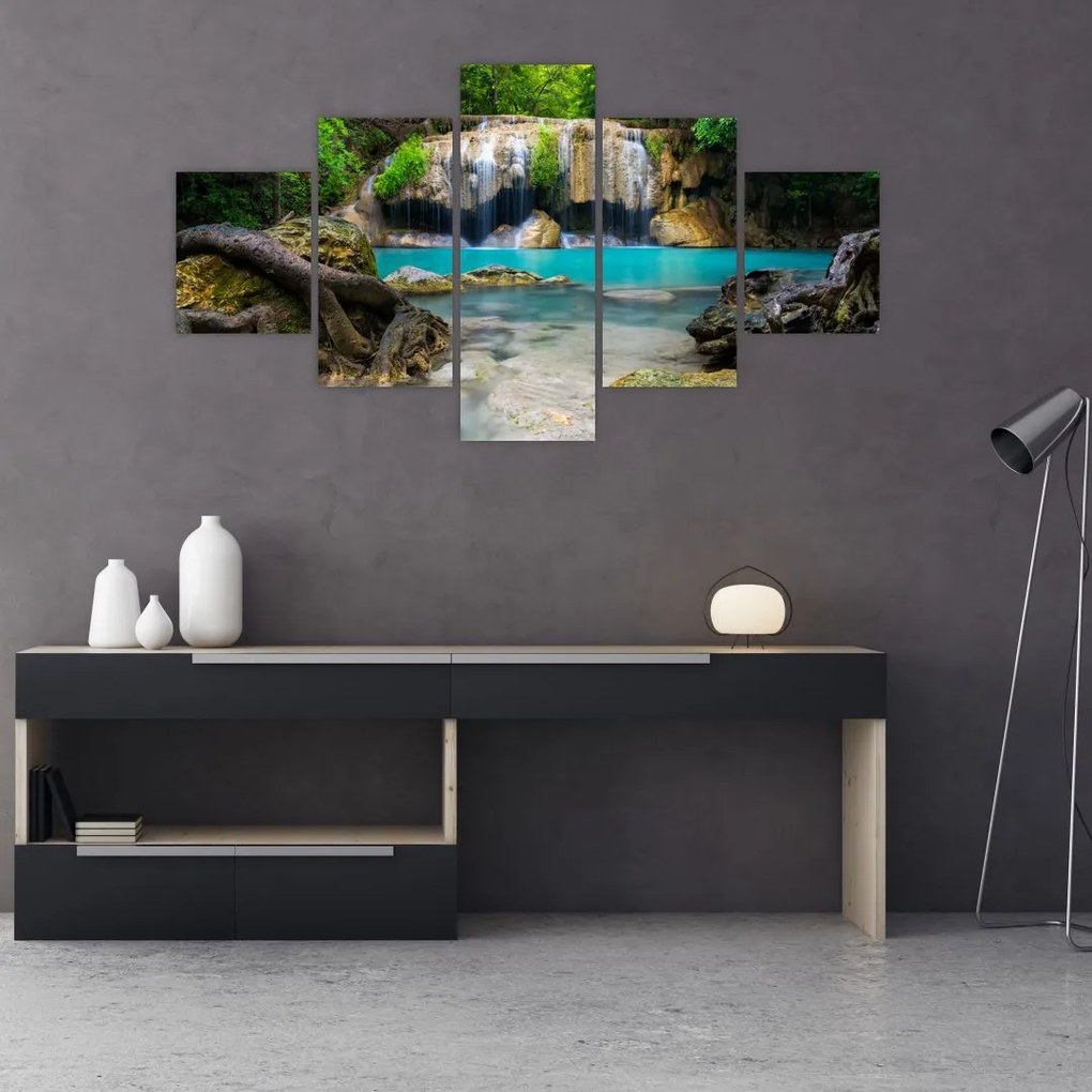 Obraz wodospadów (125x70 cm)