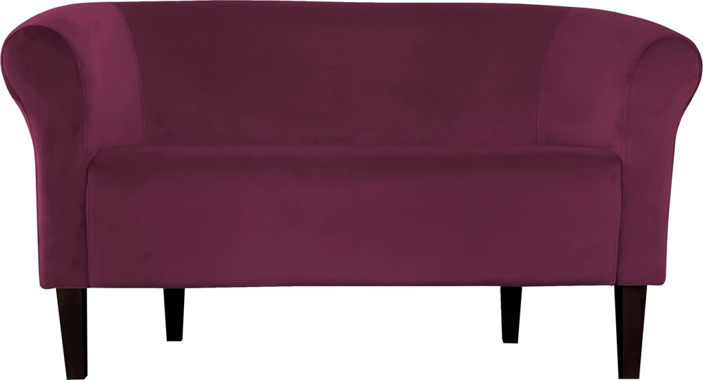 Sofa Milo tkanina Welur wygodna sofa tapicerowana do salonu i poczekalni : Kolor nogi - Venge, Kolor tkaniny - VELVET - MG02, Typ tkaniny - Velvet, Wysokość nogi - 20 cm