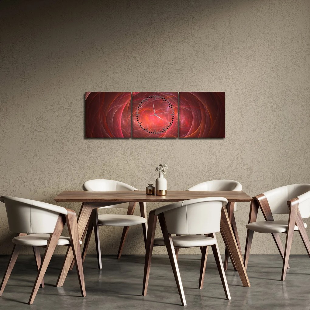 Nowoczesney abstrakcyjny obraz (z zegarem) (90x30 cm)