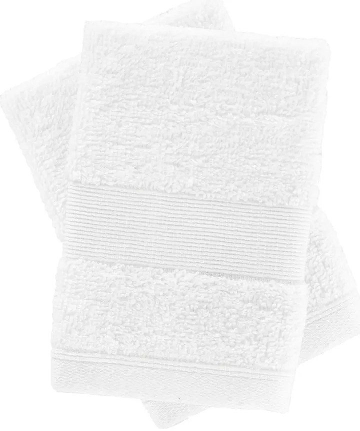 Białe bawełniane ręczniki frotte zestaw 2 szt. 30x30 cm Anti-Bacterial – Catherine Lansfield