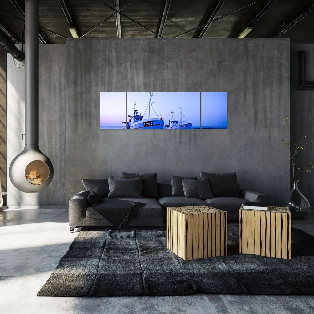 Obraz - Lądowanie o zmierzchu (170x50 cm)