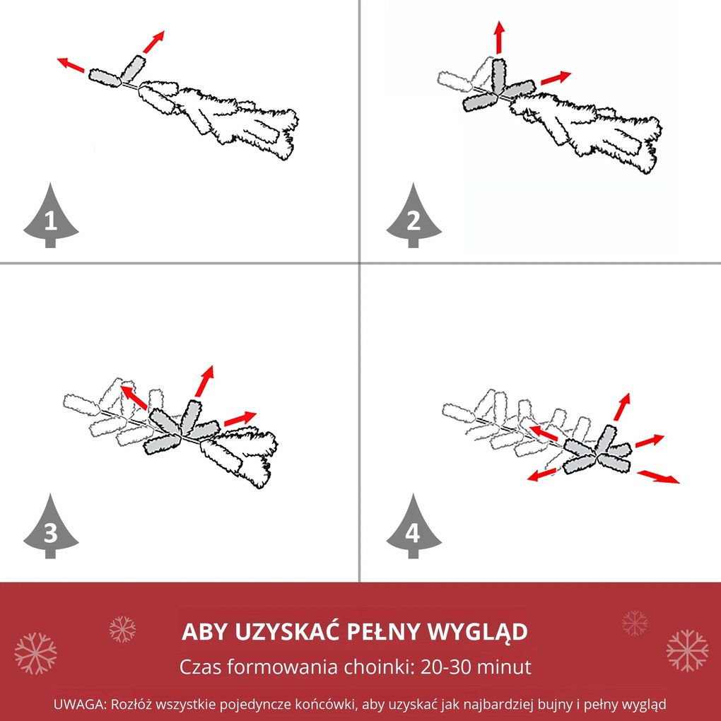 Homcom Choinka Sztuczna Zielona 150 Cm | Aosom PL