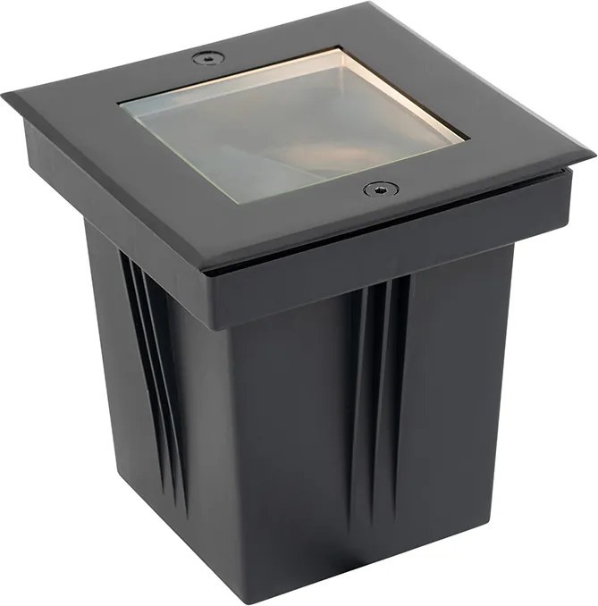 Zestaw 4 nowoczesnych reflektorów gruntowych czarnych z regulacją IP65 - Oneon