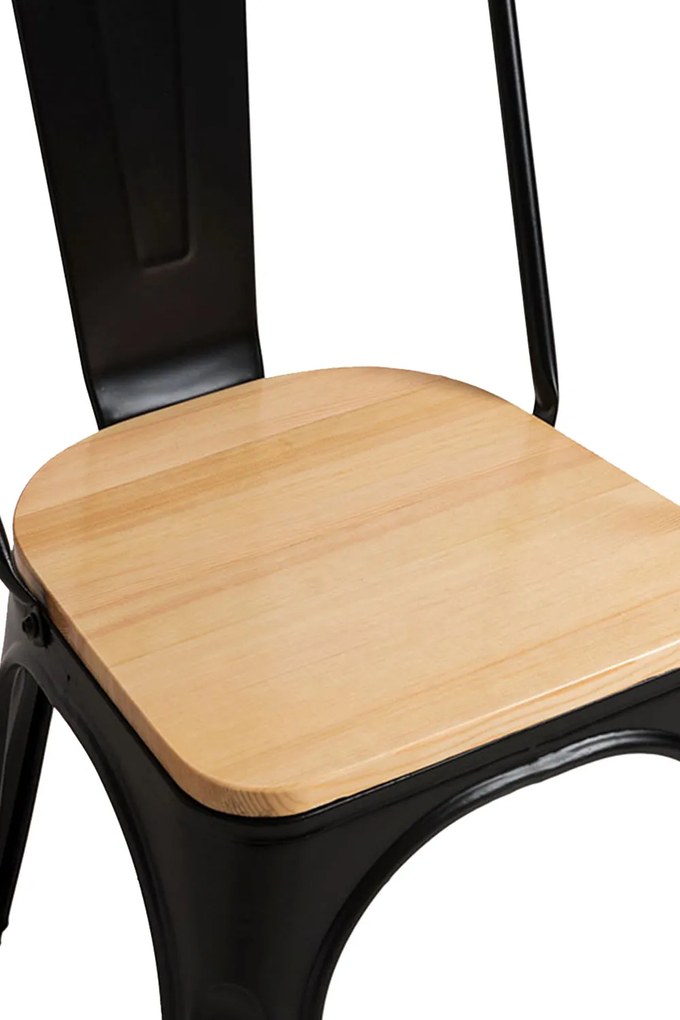 Zestaw 4 Krzese Torix z Naturalnego Drewna