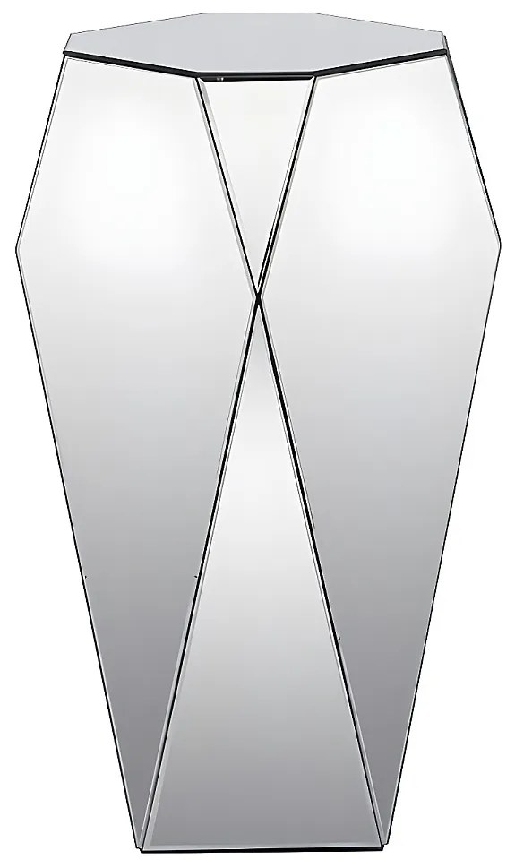 Dostawiany stolik z MDF-u i lustra – kolor: srebrny - SIGRID marki Pascal Morabito