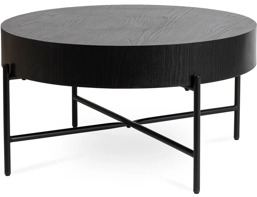 Stolik Kawowy BELIEF 79,5 cm Czarny Nowoczesny Loft