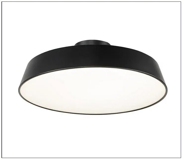 Czarna metalowa lampa sufitowa 40 cm LED - V054-Welto