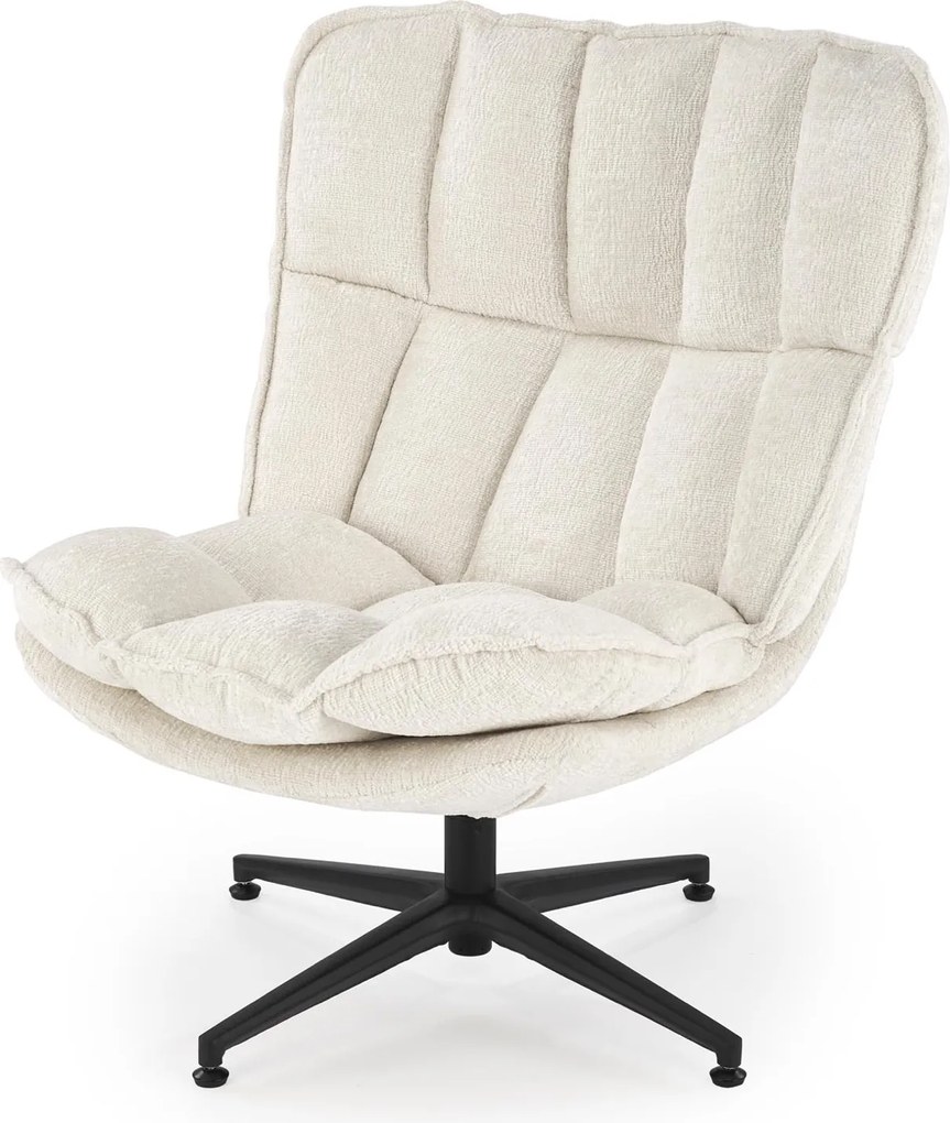 Kremowy fotel wypoczynkowy Fofana Halmar