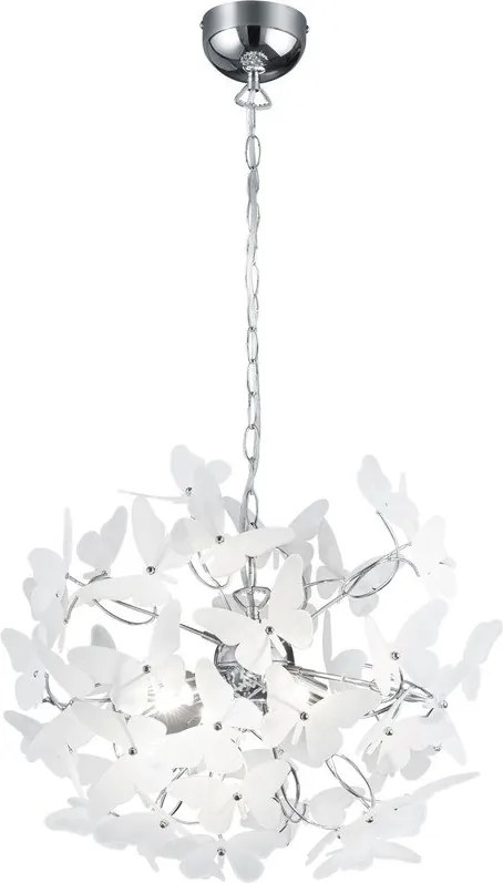 Żyrandol dziecięcy z plastikowym kloszem ø 50 cm Butterfly – Reality