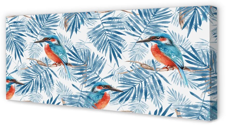 Duży obraz na płótnie Malowany Ptak na Gałęzi