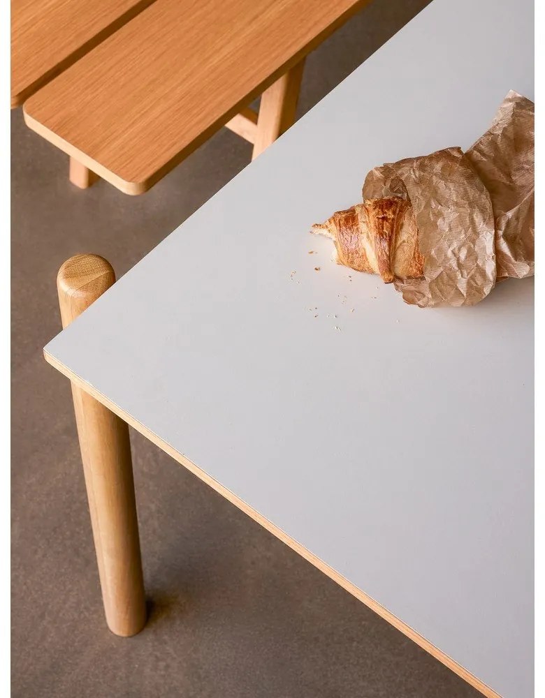 Stół z litego drewna dębowego 107x190 cm Oblique – Hübsch