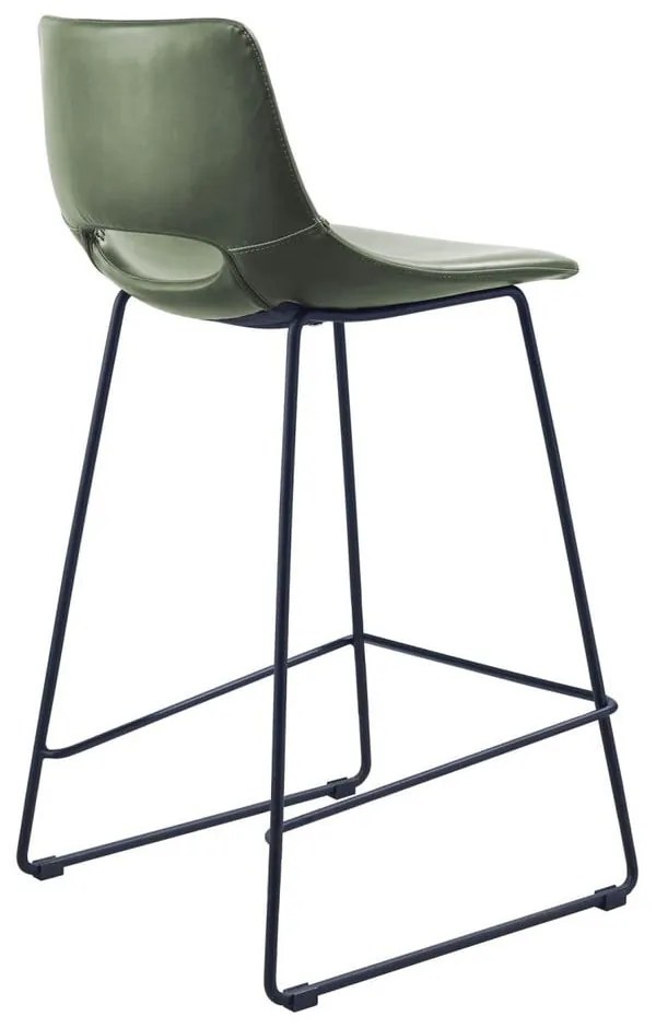 Hoker z imitacji skóry w kolorze khaki (wysokość siedziska 65 cm) Zahara – Kave Home