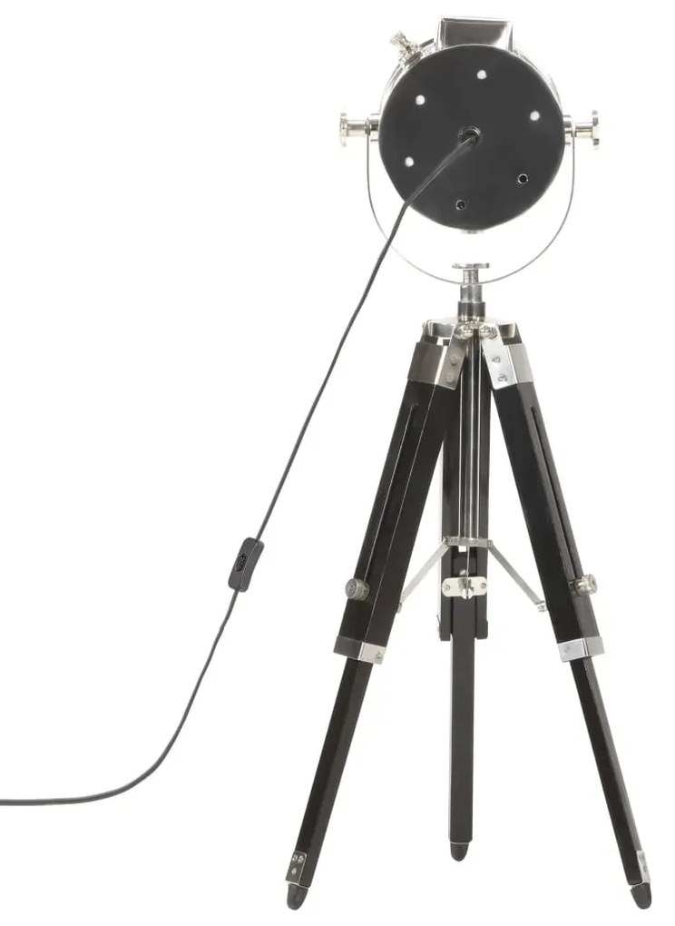 Czarna lampa stojąca drewniana z ruchomym kloszem - 6X EX190 N7-Z38