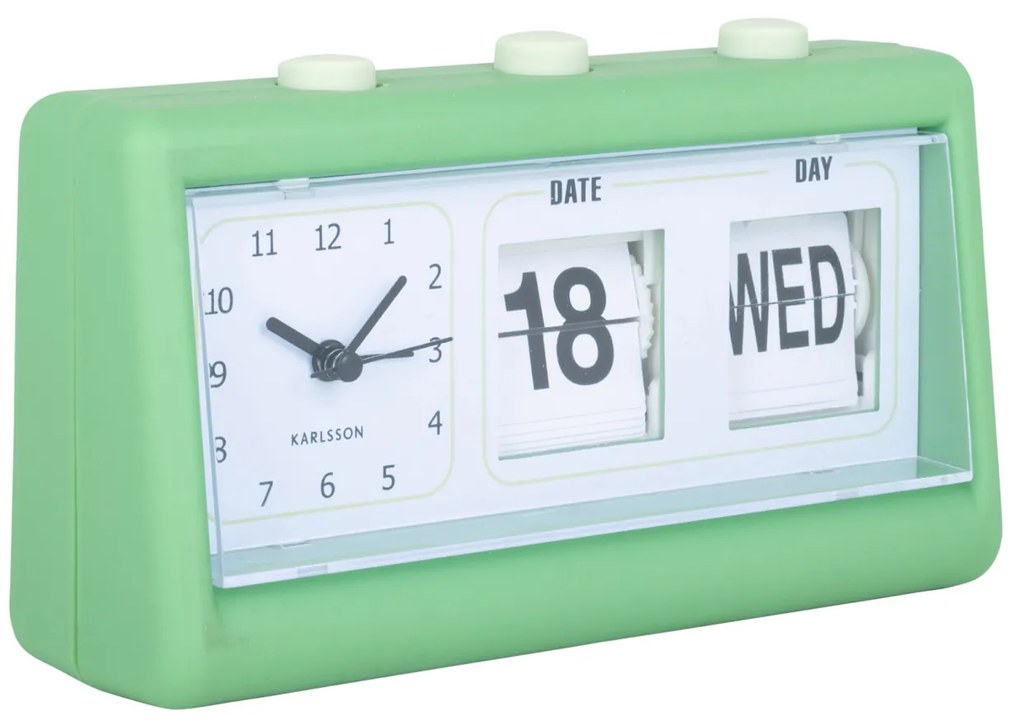 Budzik retro FLIP z datą