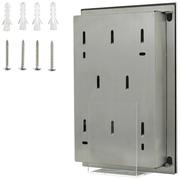 Skrzynka na klucze KEY GLASS, na 8 kluczy, czarna