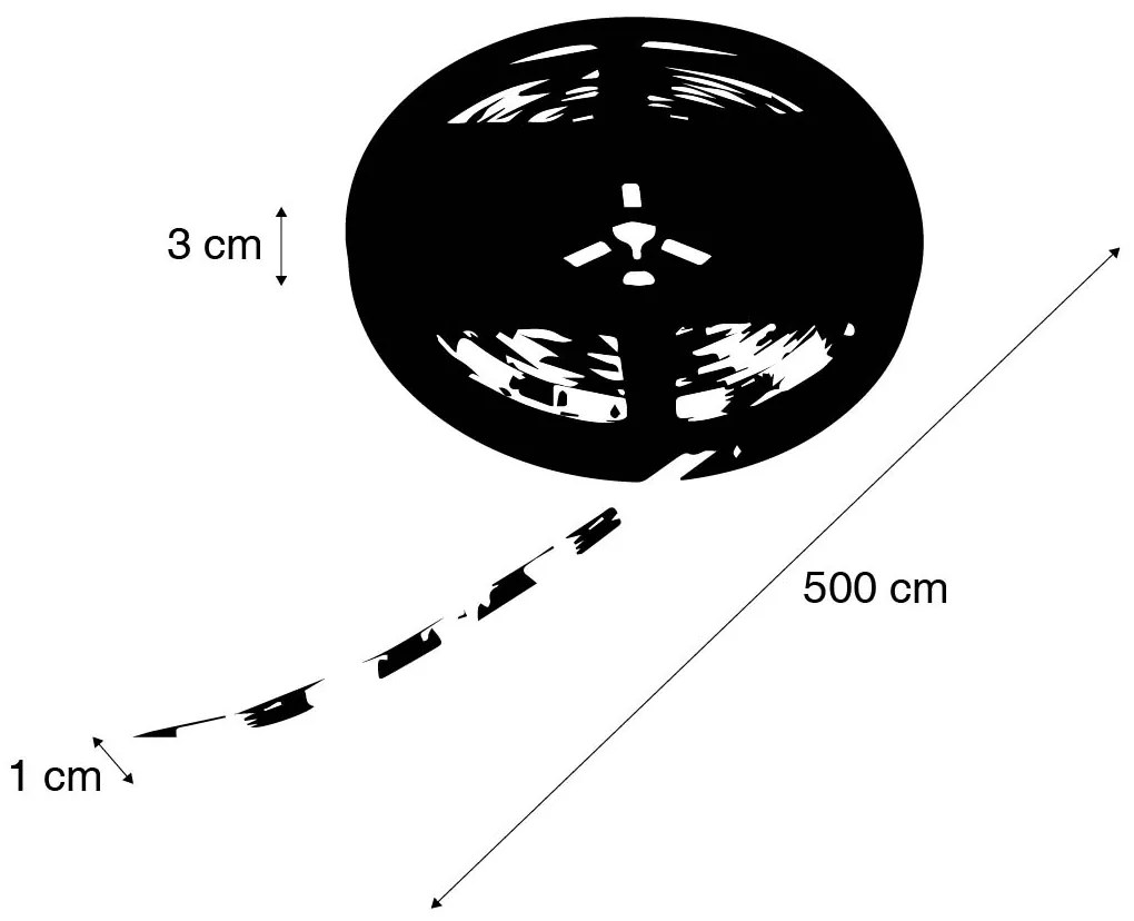 Inteligentna taśma LED RGBW 5m 24W aplikacja