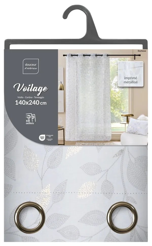 Biała firanka z woalu 140x240 cm Duchesse – douceur d'intérieur