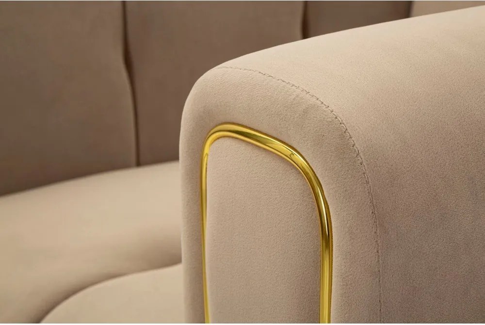 Szarobrązowy aksamitny fotel Alma – Mauro Ferretti