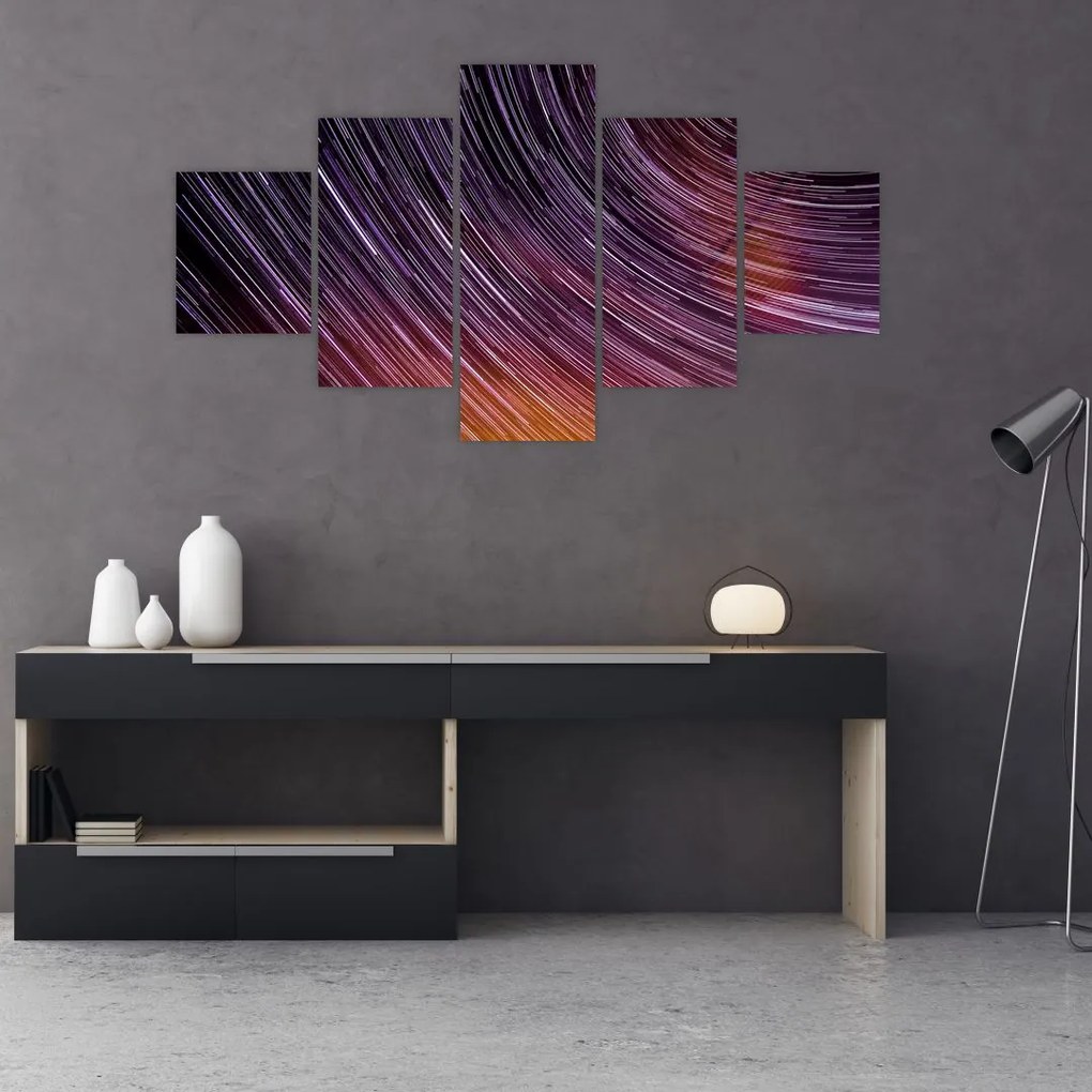 Obraz rozmytych gwiazd na niebie (125x70 cm)