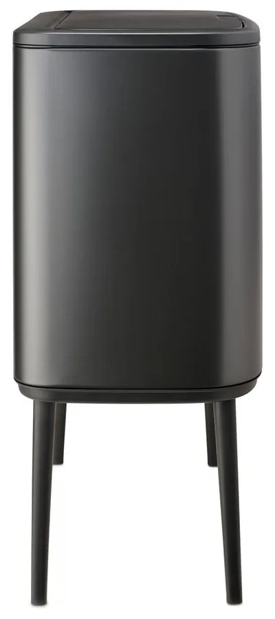 Ciemnoszary stalowy kosz na śmieci otwierany na dotyk 36 l Bo Touch Bin – Brabantia