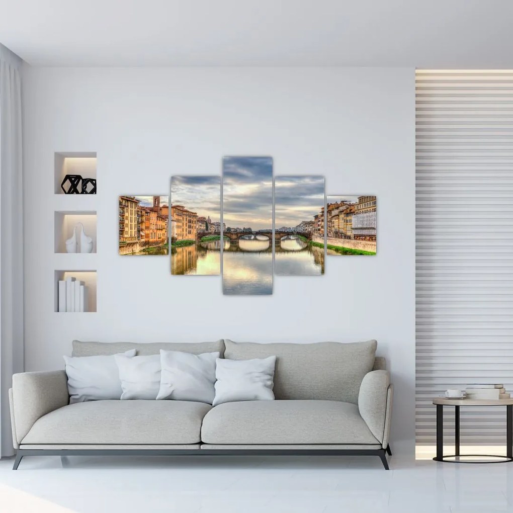 Obraz - Most przez rzekę (125x70 cm)