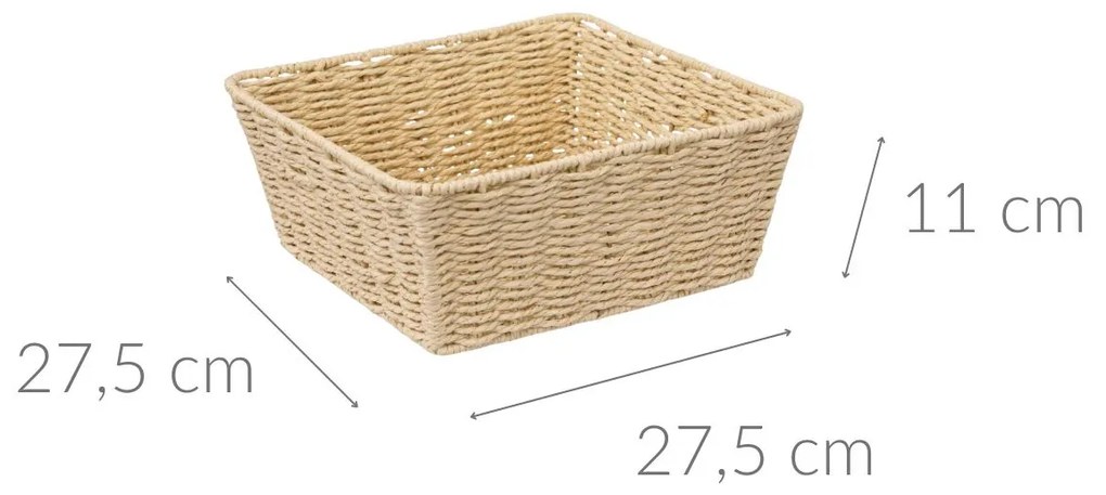 Koszyk na owoce Kord, 27,5 x 11 x 27,5 cm