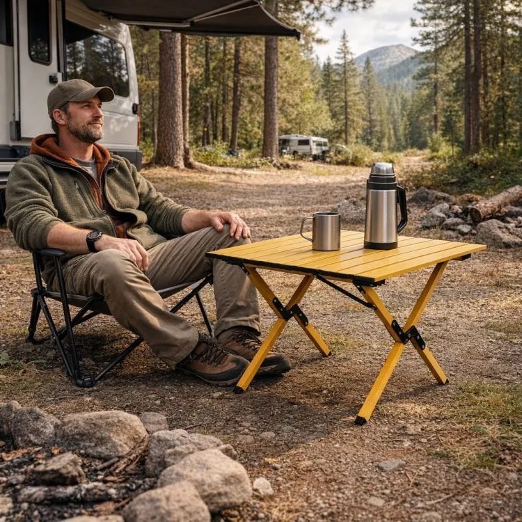 Składany stolik turystyczny Trekon 0122, 59x59 cm