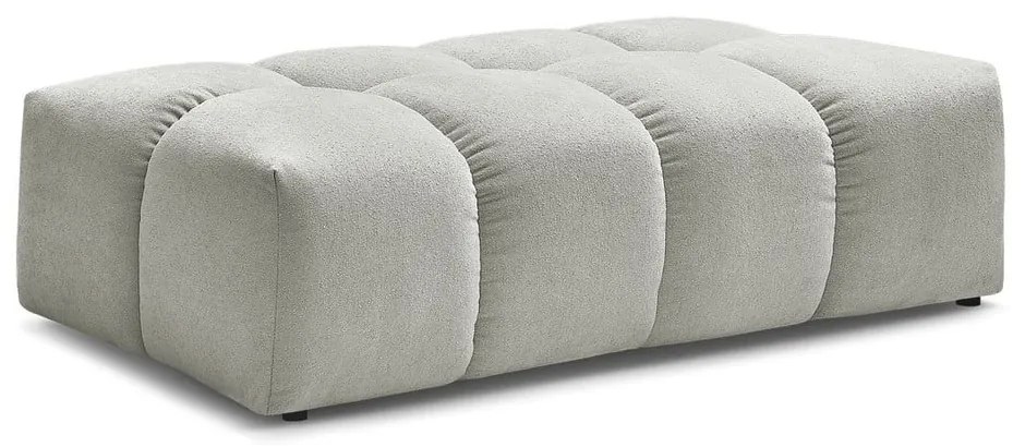 Jasnoszary podnóżek z tkaniny szenilowej Everest – Bobochic Paris