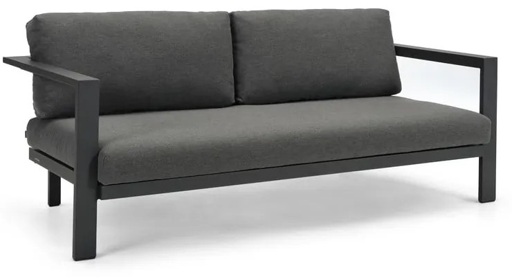 Ciemnoszara aluminiowa sofa ogrodowa Cubic – Diphano