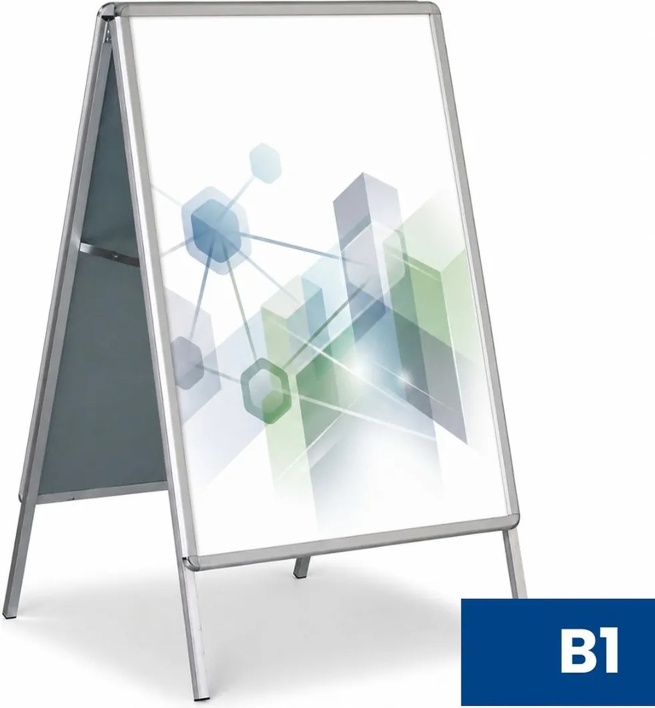 Potykacz reklamowy typu A, B1, 700 × 1000 mm, rama aluminiowa